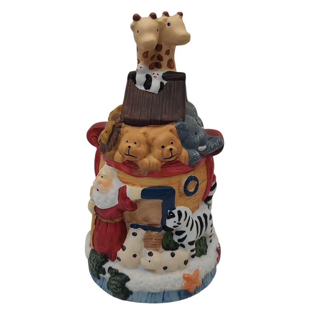 Vintage Noahs Ark Bell Ceramic Animals Two By Two Classic Treasures Nursery 1980